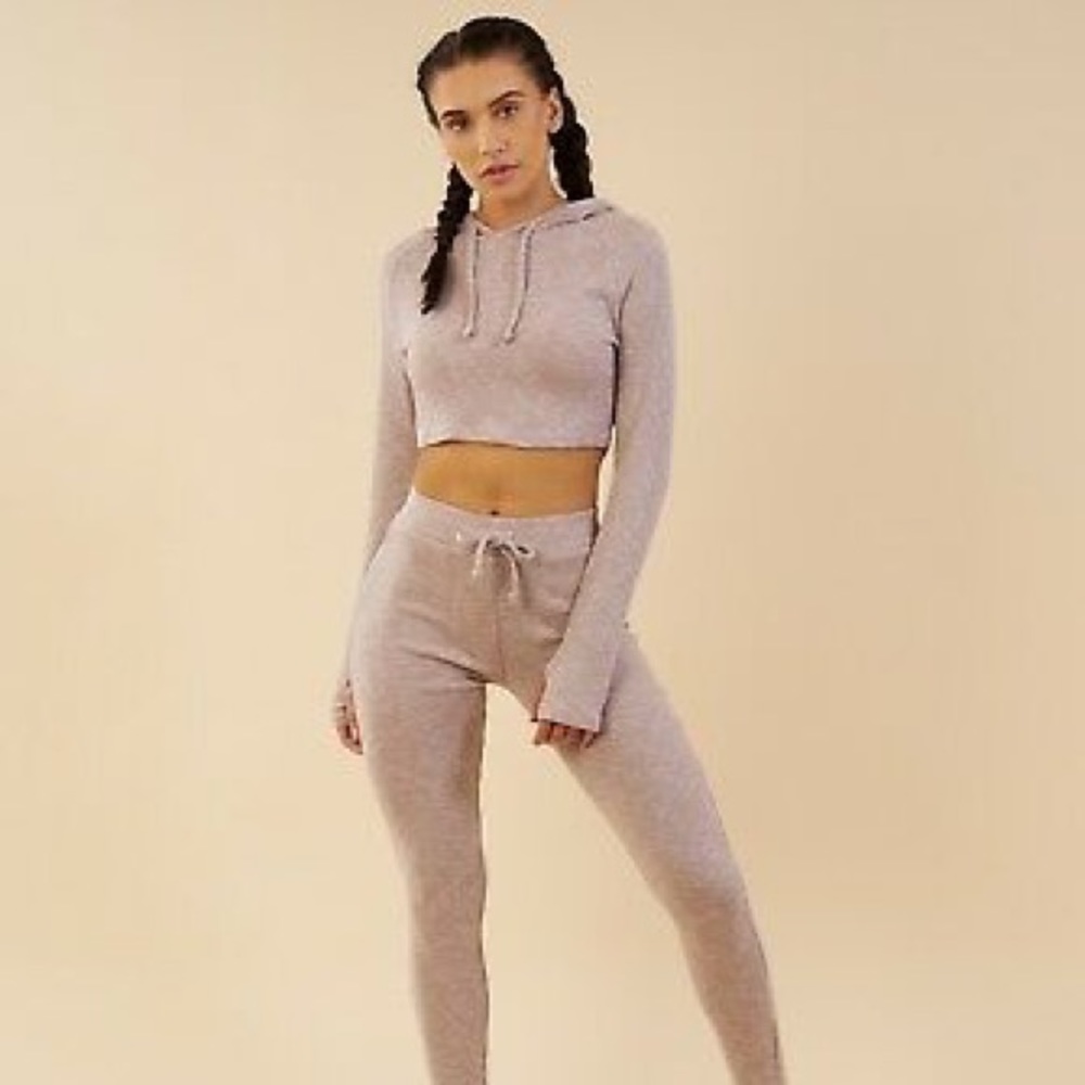 Gymshark Slounge Hoodie Dusty Pink Marl Size Small